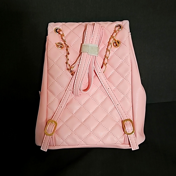 Pink Quilted Medium Backpack - Picture 2 of 5